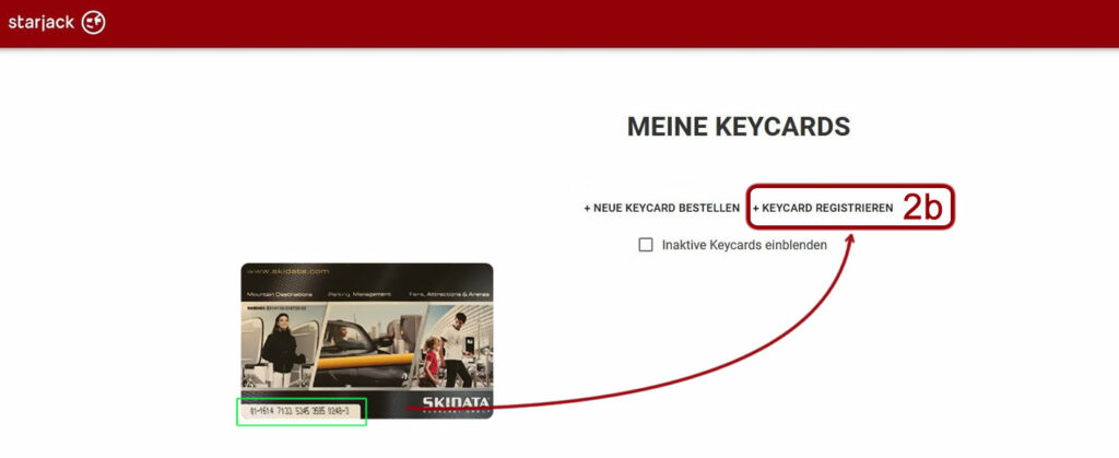 faq starjack 2b keycard registrieren